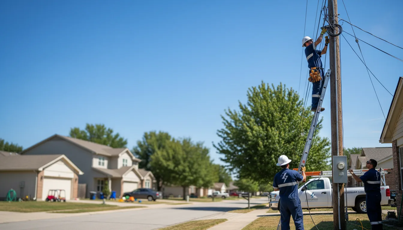 Residential electrician providing installation services in Lansing, WV